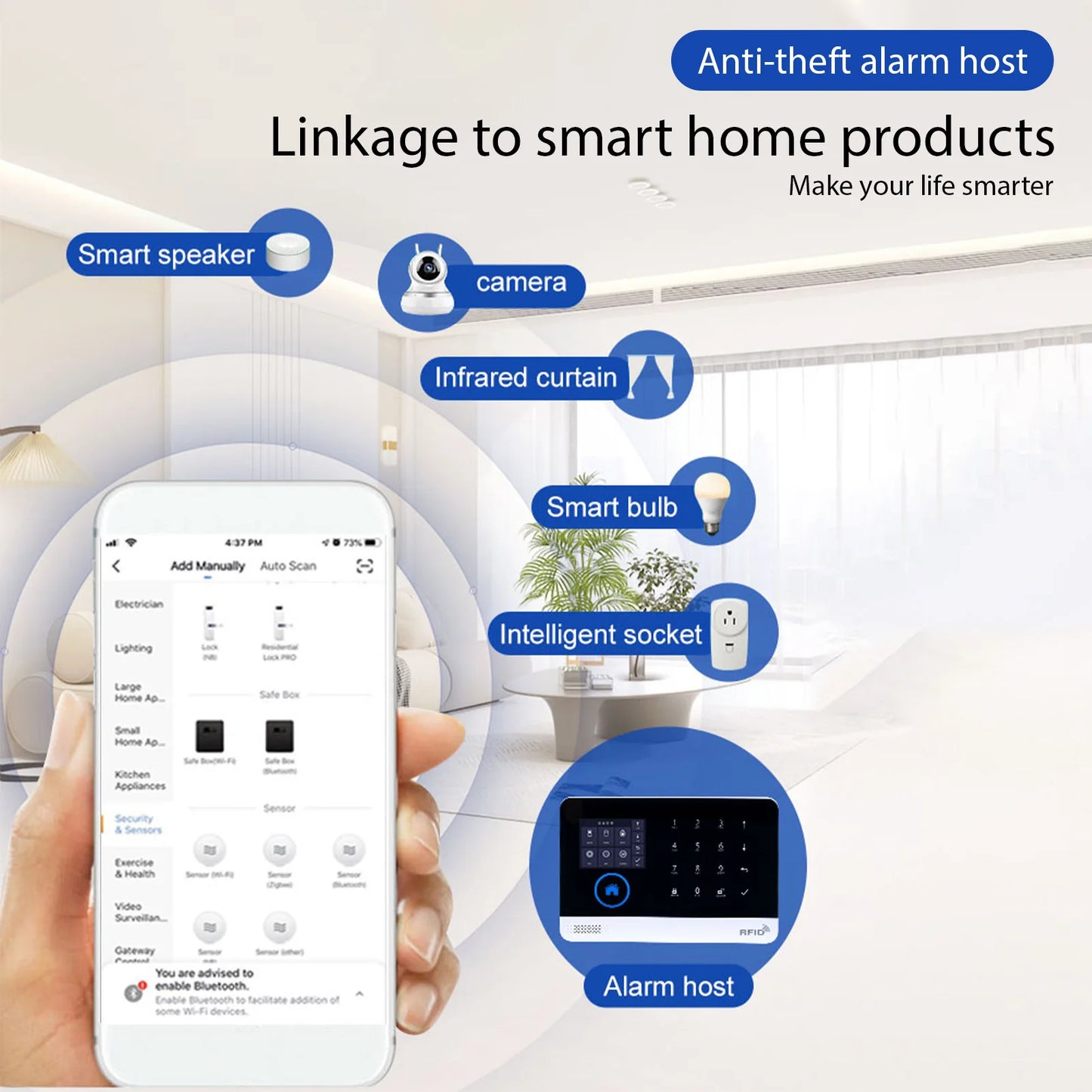 4G WiFi Home Alarm System