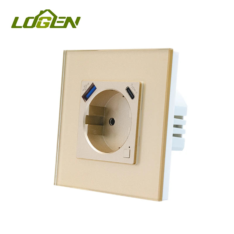 Smart EU Wall Socket with USB Ports