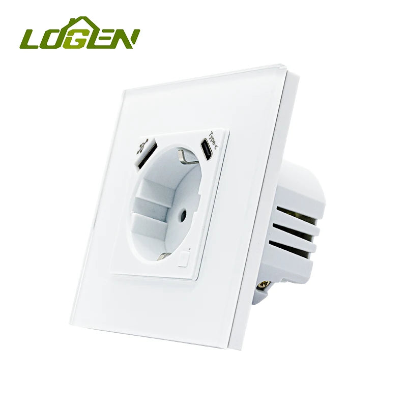 Smart EU Wall Socket with USB Ports