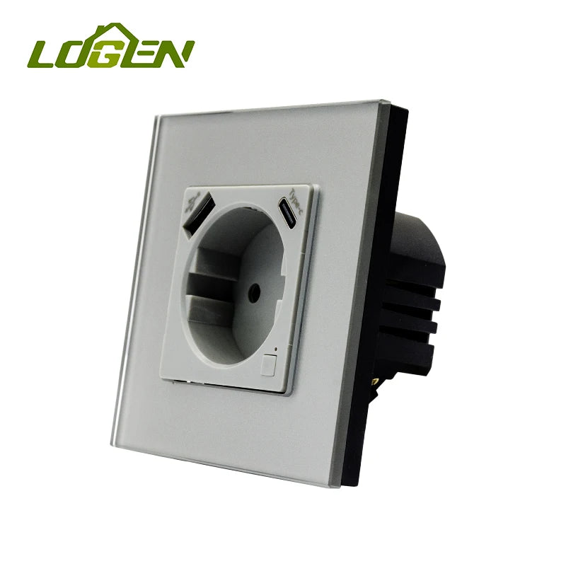 Smart EU Wall Socket with USB Ports